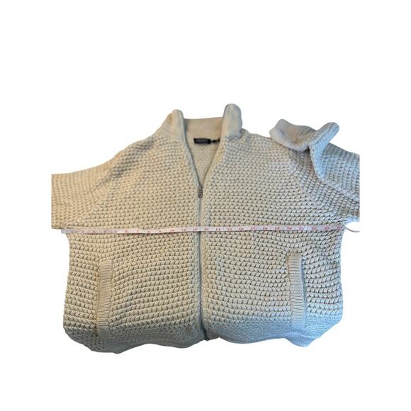 DKNY Men's 100% Merino Wool Full Zip Cardigan Sweater Beige Size XL - Picture 7 of 11